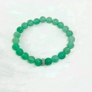 Natural Green Aventurine Beaded Bracelet